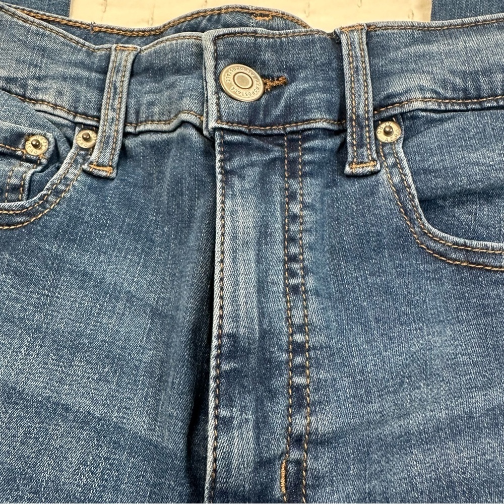 Aeropostale Super High Rise Jegging Women's Dark Blue Skinny Jeans - Picture 4 of 11